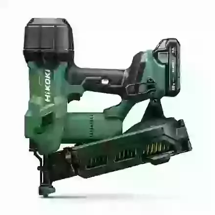 HIKOKI NV1845DA 2nd Generation 18V Brushless Cordless Coil Nailer complete with 2 x BSL1820M Batteries and 1 x UC18YFSL Charger